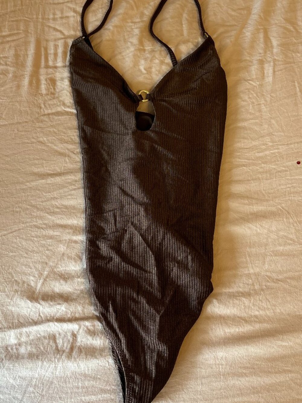 Aerie Shine Ribbed Full Coverage One Piece Swimsuit